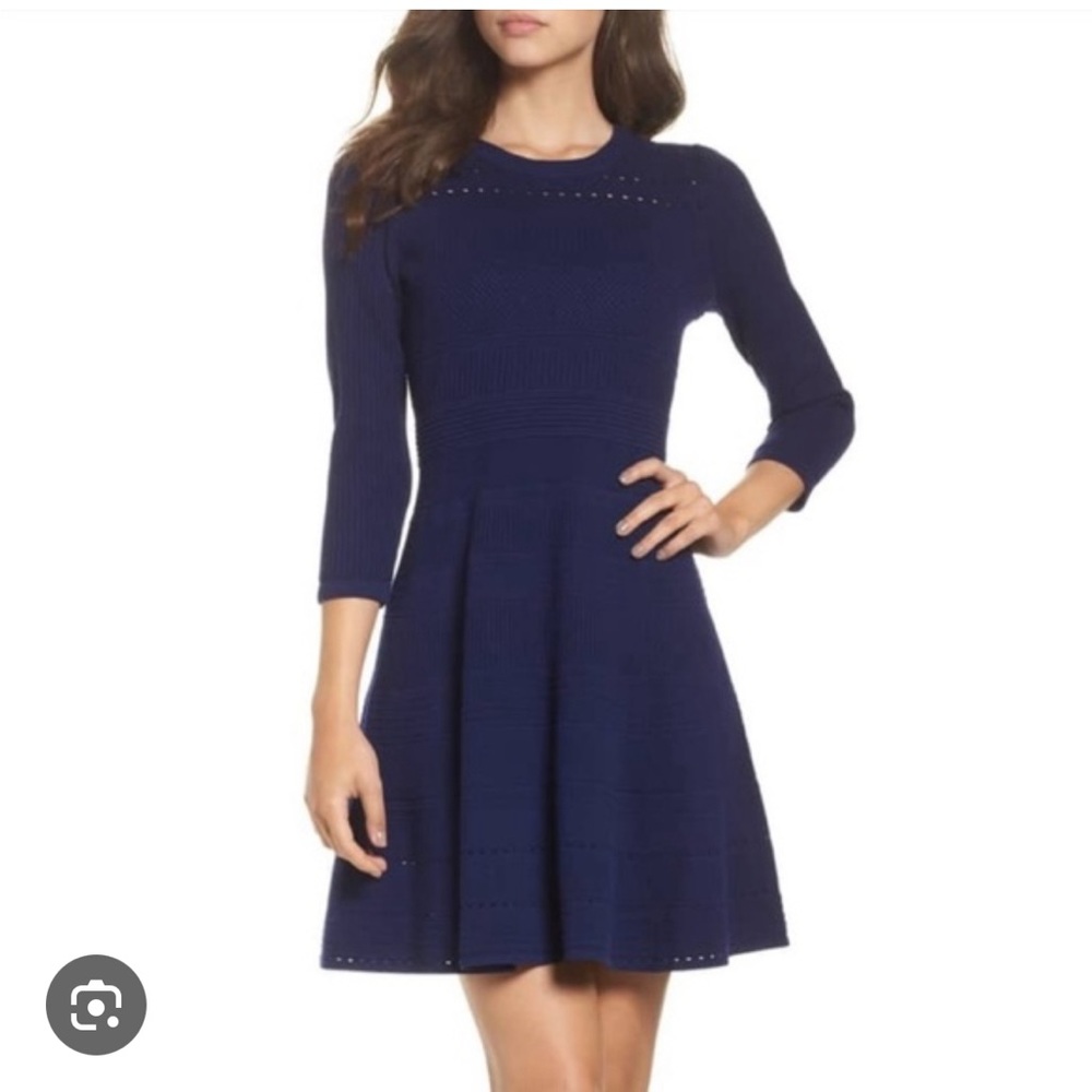 Eliza J Flare Sweater Dress